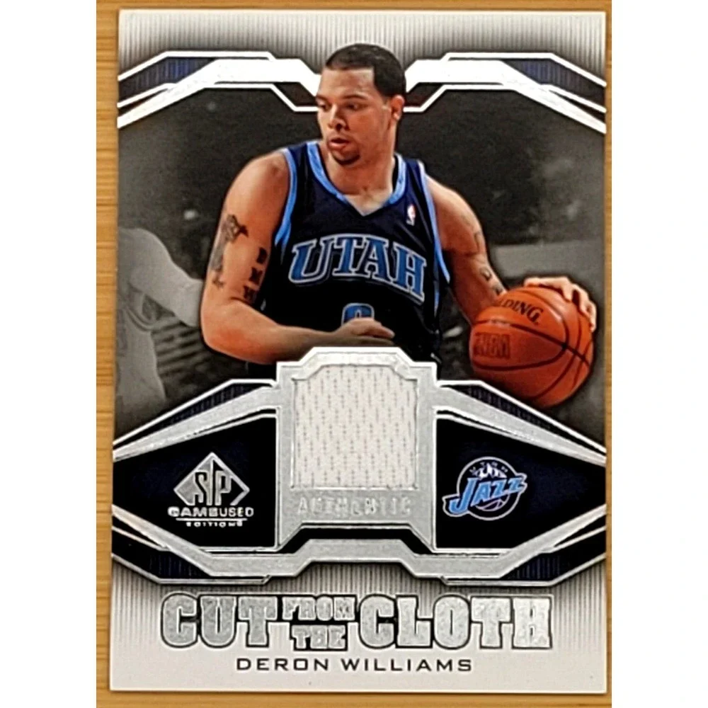 2007-08 SP GAME USED DERON WILLIAMS CUT‎ FROM THE CLOTH GAME USED JERSEY